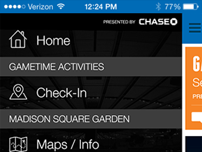 Knicks iOS Menu Drawer