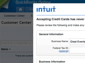QuickBooks Payments Sign Up In Product Discovery