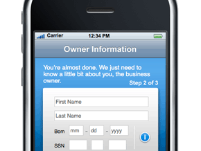 Universal Application for Mobile Payments Sign-Up Owner Information