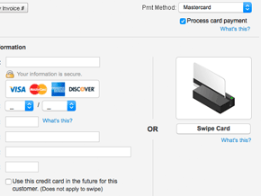 QuickBooks Online Process Payments Card Swipe Prototype