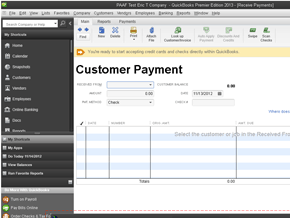 QuickBooks Desktop Payments Sign Up - Customer Payment Flow